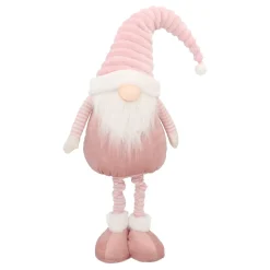 Rosa Wichtel Mit Ausziehbaren Beinen Und Zipfelmütze