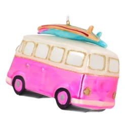 Rosafarbener Retro Weihnachtsanhänger 