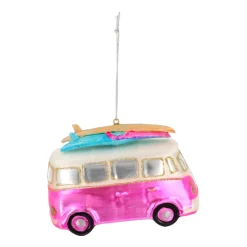 Rosafarbener Retro Weihnachtsanhänger 