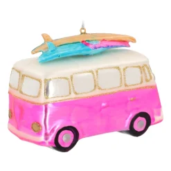 Rosafarbener Retro Weihnachtsanhänger 