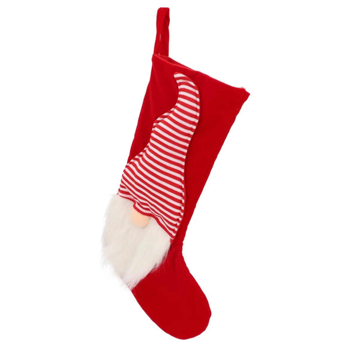 Rote Weihnachtssocke Mit Weihnachts-Gnom