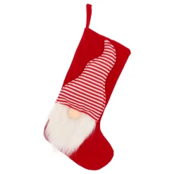 Rote Weihnachtssocke Mit Weihnachts-Gnom