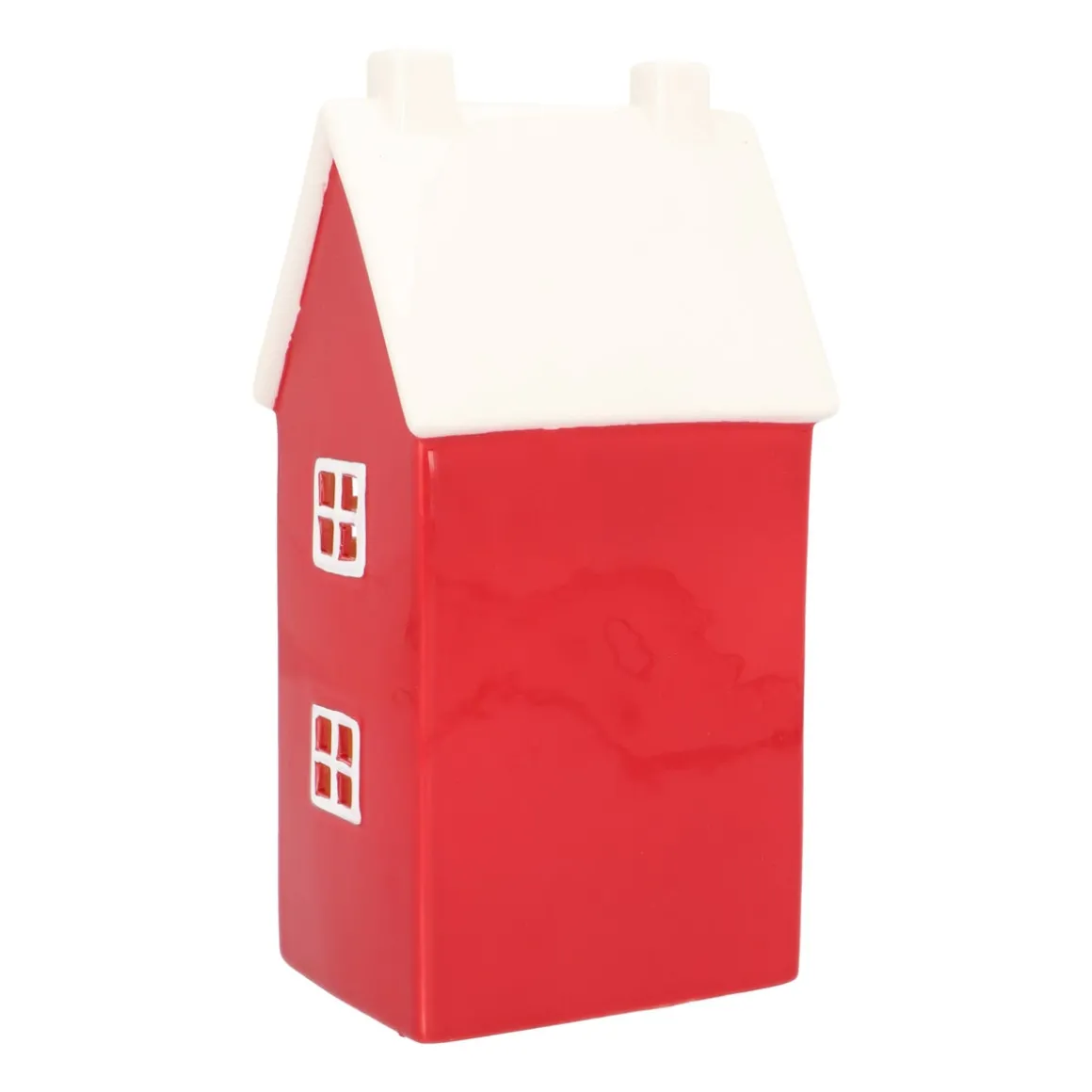 Rotes Weihnachts-Herrenhaus Mit LED