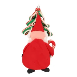 Santa Claus Weihnachtsbaumanhänger Mit Hipper Frisur Und Zuckerstange