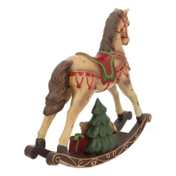 Schaukelpferd, Braun-rot, Polyresin, 30 Cm