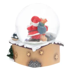 Schneekugel Weihnachtsmann Mit Teddy, Ø 6,5 Cm