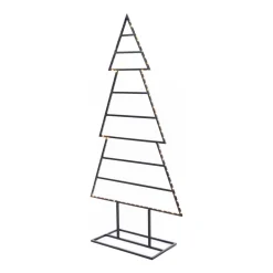 Schwarzer Metall-Weihnachtsbaum Mit LED-Beleuchtung