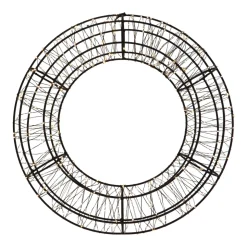 Schwarzer Weihnachtskranz Mit 600 LED-Lämpchen