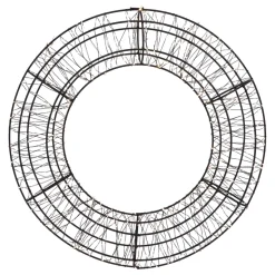 Schwarzer Weihnachtskranz Mit 800 LED-Lämpchen
