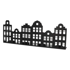 Schwarzes Grachtenhaus Für Teelichter