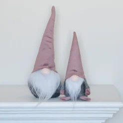 Süßer Rosa Weihnachts-Gnom Aus Stoff