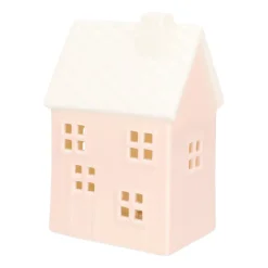 Süßes Rosa Weihnachtshaus Aus Porzellan