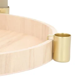 Set Aus 4 Goldenen Kerzenhaltern Für Tabletts