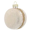 Silberner Macaron-Weihnachtsschmuck