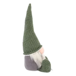 Sitzender Weihnachtswichtel, Grün, Stoff, 33 Cm