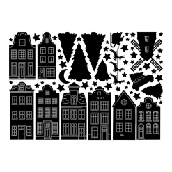 Statische Fenstersticker Schwarz (auf Bogen)