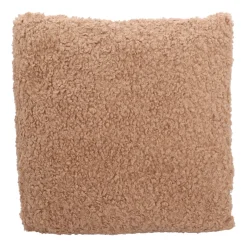 Stilvolles Sandfarbenes Teddy-Dekokissen