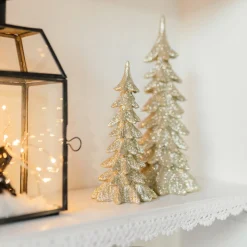 Tannenbaum Champagner, Polyresin, 27 Cm