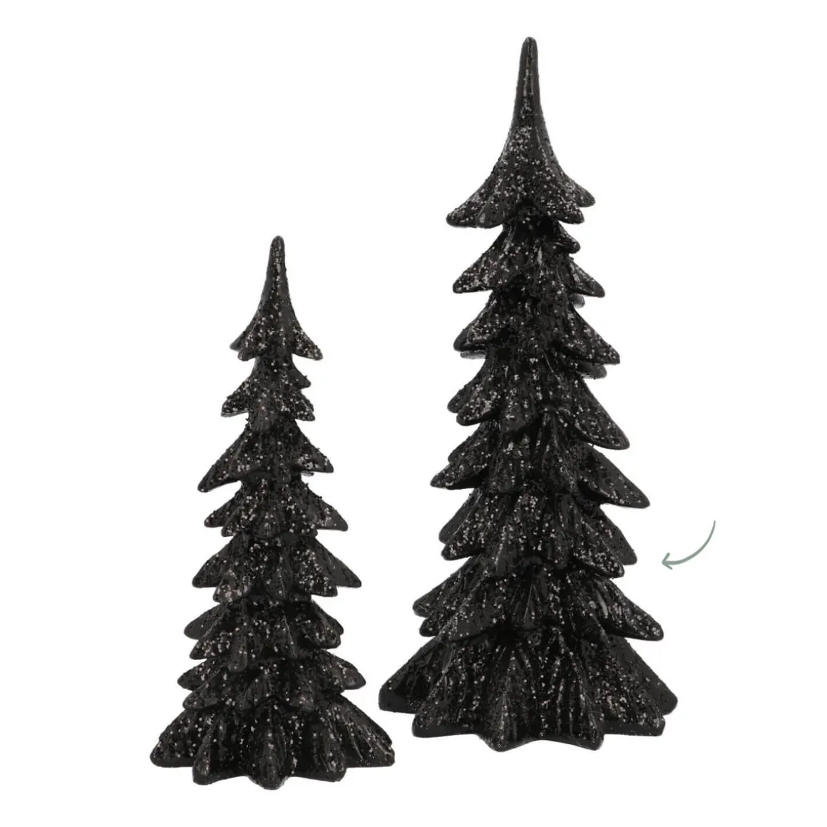 Tannenbaum Schwarz, Polyresin, 27 Cm