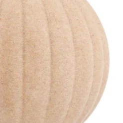 Taupe Samt-Weihnachtskugel Mit Relief