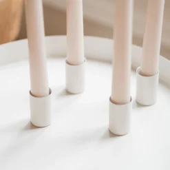 Taupe Tablett Mit Magnetischen Kerzenhaltern