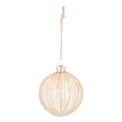 Taupe Weihnachtsbaumkugel Mit Feinem Relief