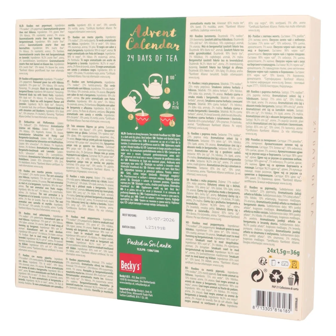 Tee-Adventskalender Für Die Feiertage