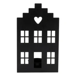 Teelichthalter Schwarzes Grachtenhaus