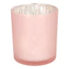 Teelichthalter Weihnachten Rosa, Glas, 8 Cm