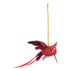 Tiefrote Kolibri Mit Ausgestreckten Flügeln