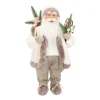 Traditionelle Weihnachtsmann-Figur, Stehend, Grau-weiß, 45 Cm