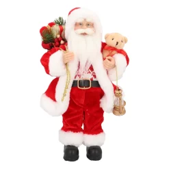 Traditionelle Weihnachtsmann-Figur, Stehend, Rot-weiß, 30 Cm