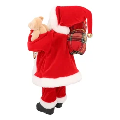 Traditionelle Weihnachtsmann-Figur, Stehend, Rot-weiß, 45 Cm