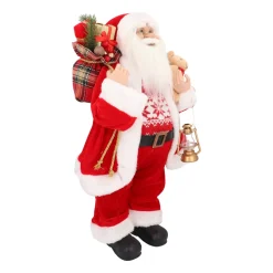 Traditionelle Weihnachtsmann-Figur, Stehend, Rot-weiß, 60 Cm