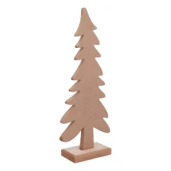 Verspielter Holz-Weihnachtsbaum Auf Standfuß