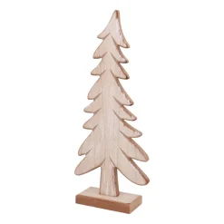 Verspielter Holz-Weihnachtsbaum Auf Standfuß