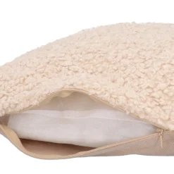 Warm Beige Teddy-Dekokissen