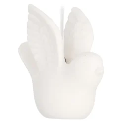 Weiße Taube - Weihnachtsanhänger Aus Porzellan