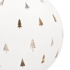 Weiße Weihnachtskugel Mit Weihnachtsbäumchen