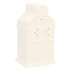 Weißes Grachtenhaus Mit Warmem LED-Licht