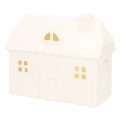 Weißes Porzellan-Häuschen Mit LED-Licht