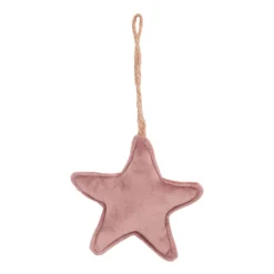Weihnachtsbaumanhänger Stern, Altrosa, Flanell, 12 Cm