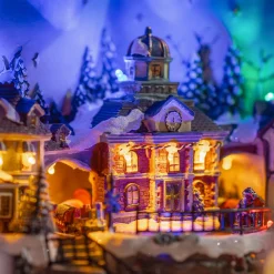 Weihnachtsdorf Im Buch, LED-Beleuchtung & Musik, 27 Cm