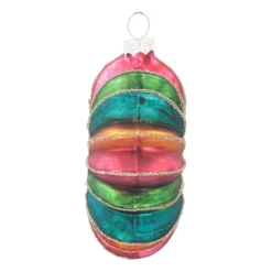 Weihnachtskugel Blume, Bunt, Glas, 9 Cm