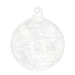 Weihnachtskugel Drahtgeflecht, Transparent, Glas, 8 Cm