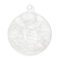 Weihnachtskugel Drahtgeflecht, Transparent, Glas, 10 Cm