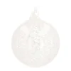 Weihnachtskugel Eiskristalle, Transparent, Glas, 8 Cm