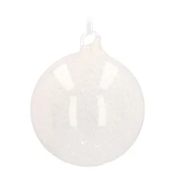 Weihnachtskugel Eiskristalle, Transparent, Glas, 10 Cm