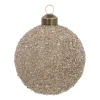 Weihnachtskugel Glitzermantel, Champagner, Glas, 8 Cm