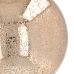 Weihnachtskugel Krakelee, Champagner, Glas, 10 Cm